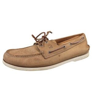 Sperry Authentic Original 2-Eye Men Size 13 Tan Leather Boat Shoe Casual Classic